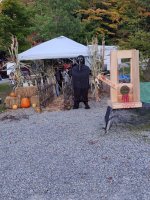 Site decorated with Halloween Decorations at Triple R Camping Resort