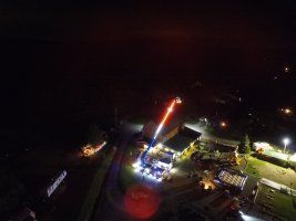 Arial View of Fire Department Visit to Triple R Camping Resort