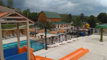 aquatics area at Triple R Camping Resort in Western NY