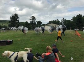 Campers Playing Games During Memorial Day Weekend 2018 at Triple R Campground in Western NY