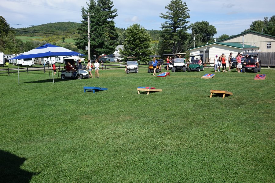 Playing Games During Labor Day Weekend 2018 at Triple R Campground in Western NY