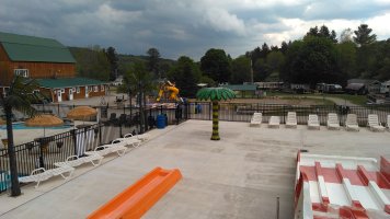 aquatics area at Triple R Camping Resort in Western NY