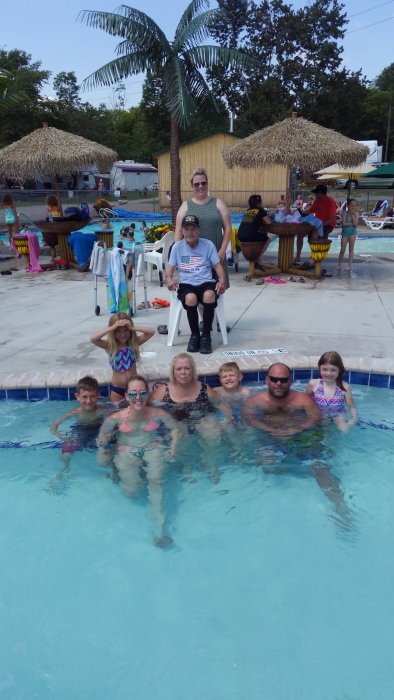 Campers in Hot Tub at Triple R Camping Resort in Western NY