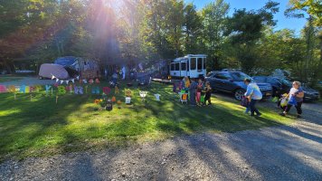 Site decorated with Halloween Decorations at Triple R Camping Resort