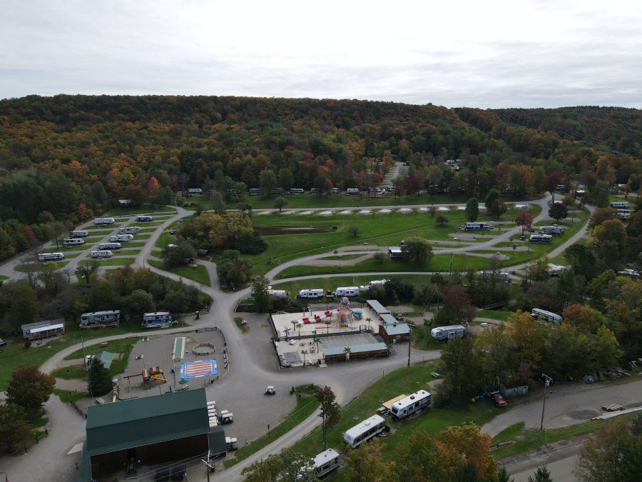 Ariel view at Triple R Camping Resort a campground in WNY