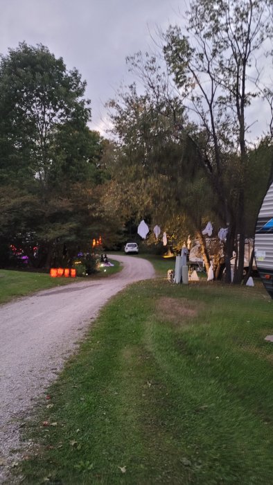 Site decorated with Halloween Decorations at Triple R Camping Resort