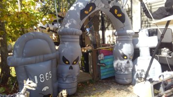 Site decorated with Halloween Decorations at Triple R Camping Resort