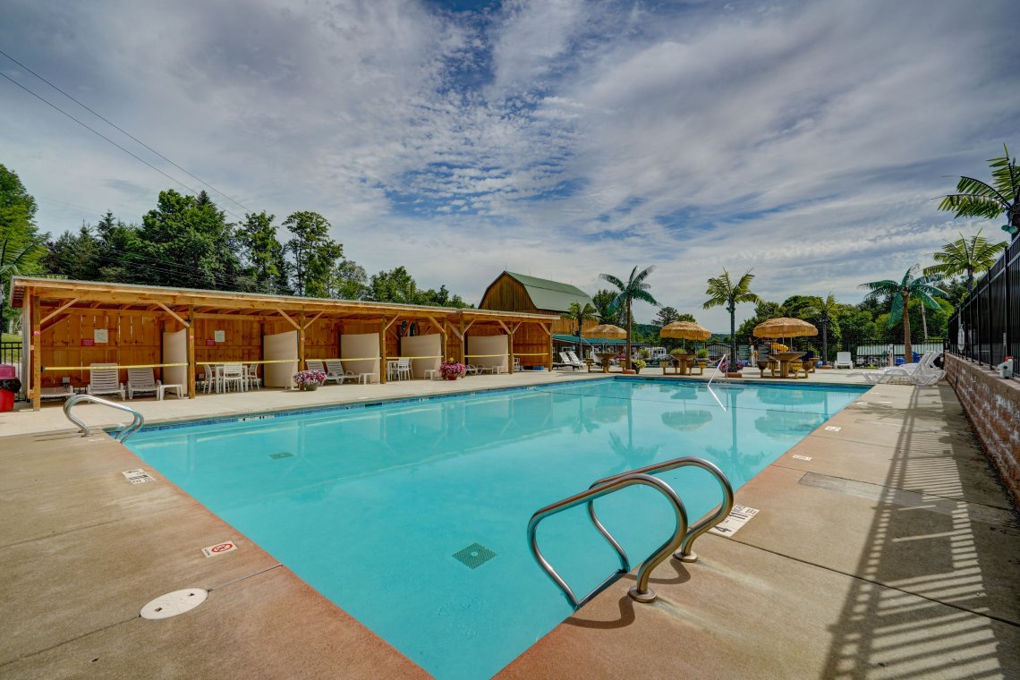 Pool at Triple R Camping Resort, a private campground in Western NY