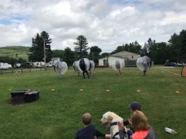 Campers Playing Games During Memorial Day Weekend 2018 at Triple R Campground in Western NY