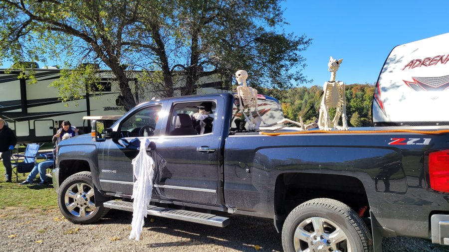 Site decorated with Halloween Decorations at Triple R Camping Resort