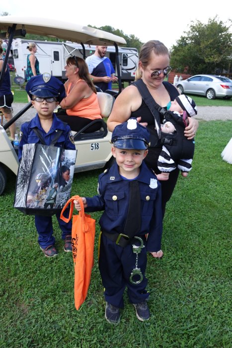 Campers in Costume Halloween Weekend 2018 at Triple R Campground in Western NY