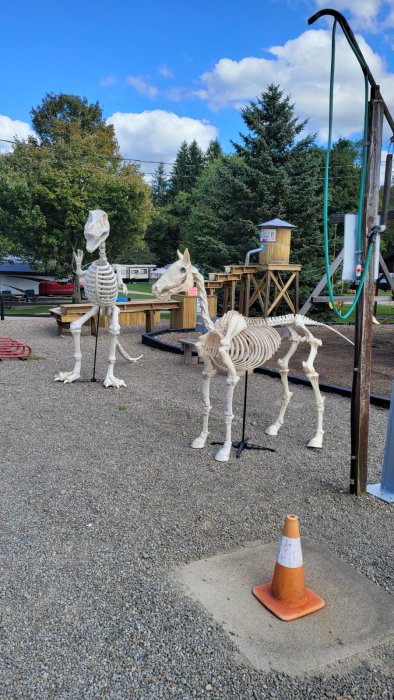 Site decorated with Halloween Decorations at Triple R Camping Resort