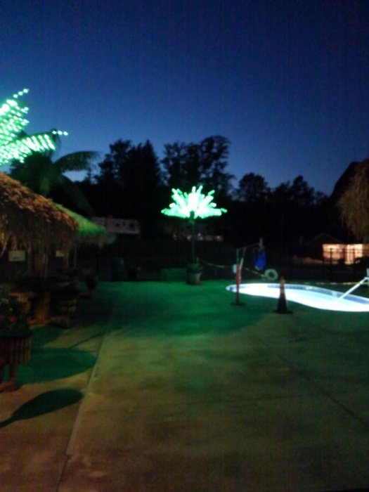 Hot Tub at Night at Triple R Camping Resort in Western NY