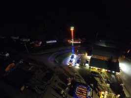 Arial View of Fire Department Visit to Triple R Camping Resort