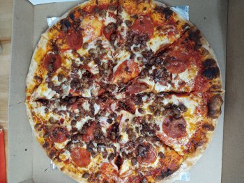 Loaded Pizza - Pepperoni, Bacon and Sausage