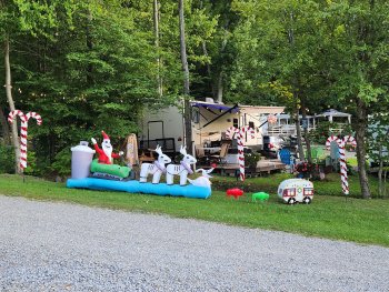 Triple R Camping Resort, a family run, pet friendly and kid friendly campground in WNY.christmas in july