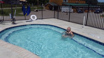 Person in Hot Tub at Triple R Camping Resort in Western NY