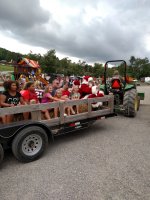 Wagon Ride at Christmas in July Weekend and Triple R Campground in Western NY