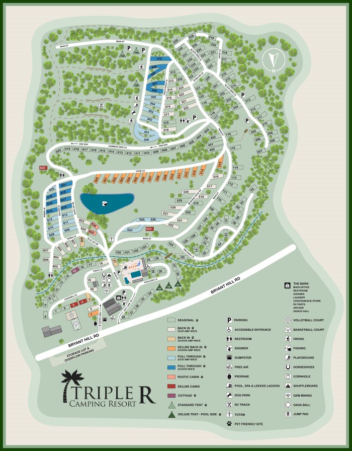 Triple R Camping Resort Site Map Image