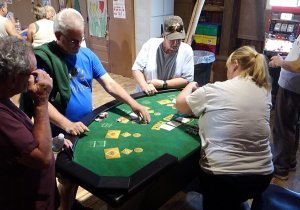 Campers Gambling during Vegas Weekend at Triple R Campground in Western NY