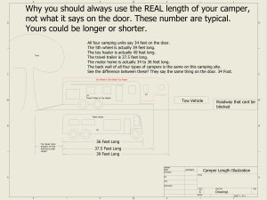 Mechanical Drawing of camper sizes and why they matter