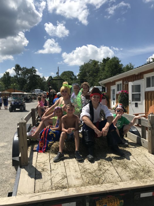 Campers at Pirate and Princess Weekend 2018 at Triple R Campground in Western NY