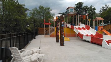 aquatics area at Triple R Camping Resort in Western NY