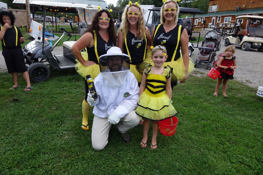 Campers in Costume Halloween Weekend 2018 at Triple R Campground in Western NY