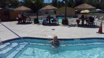 Person in Hot Tub at Triple R Camping Resort in Western NY