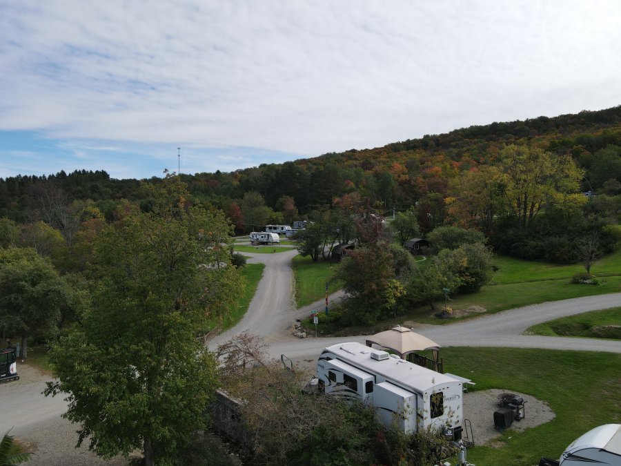 Ariel view at Triple R Camping Resort a campground in WNY