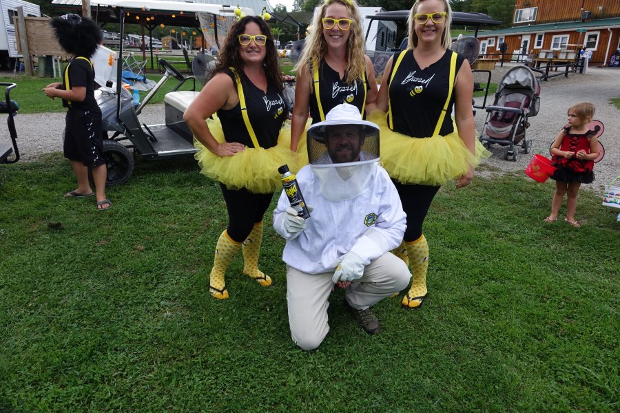 Campers in Costume Halloween Weekend 2018 at Triple R Campground in Western NY