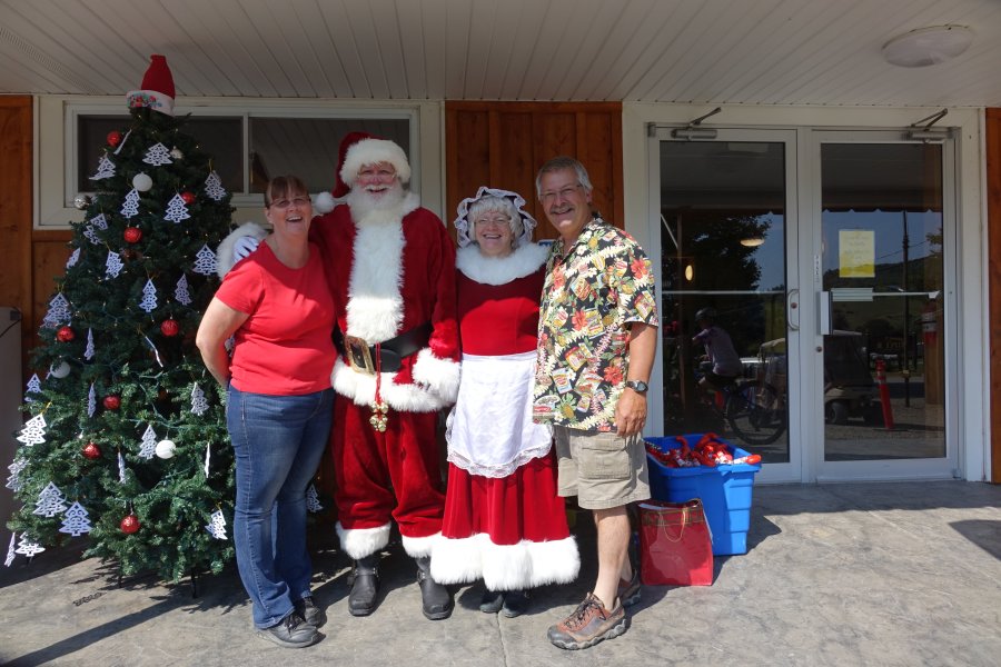 Santa with people