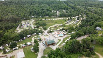 Ariel view at Triple R Camping Resort a campground in WNY