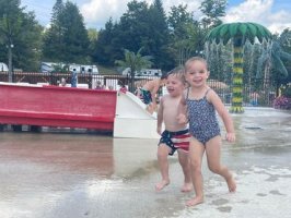 Kids playing in the LeeKee Lagoon at Triple R