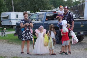 Campers in Costume Halloween Weekend 2018 at Triple R Campground in Western NY